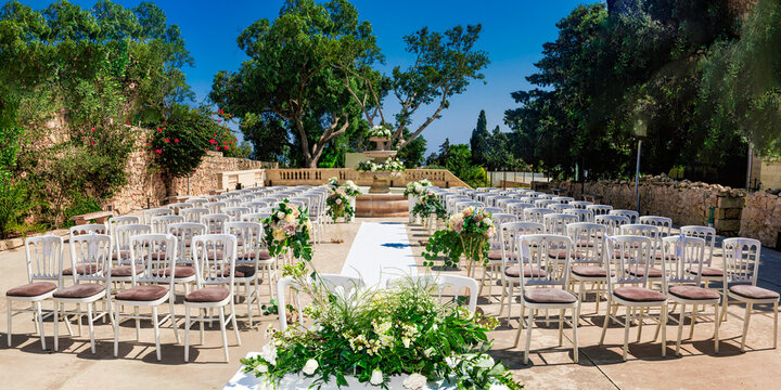 Panoramic View of a Wedding Set Up