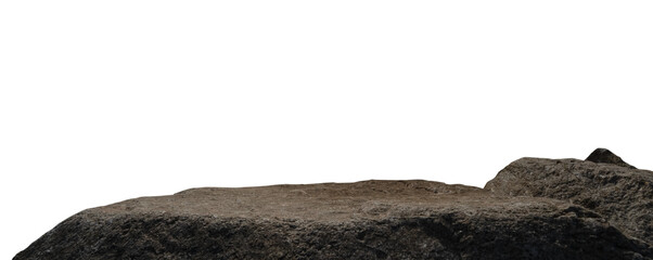 Stone rocks isolated on background, Natural large sea stone perfect for nature, landscape design, construction, and geological themes in creative design, 3D modeling, or web applications © Anchalee