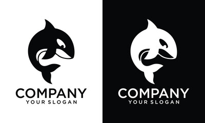 dolphin logo creative color art design animal logo business