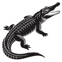 silhouette of a crocodile