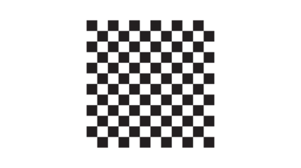 Close-up of a black and white checkerboard pattern on a white background