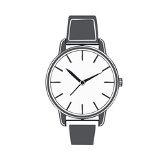 Classic wristwatch graphic illustration