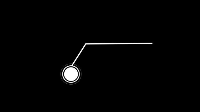 HUD callout rectangle text box animation on black background. Modern technology scoreboard frame lines