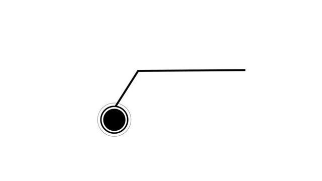 HUD callout rectangle text box animation on white background. Modern technology scoreboard frame lines