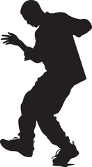 silhouette of a dancing person in motion