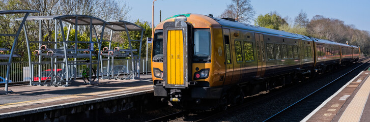 passenger commuter suburban railway train west midlands england uk