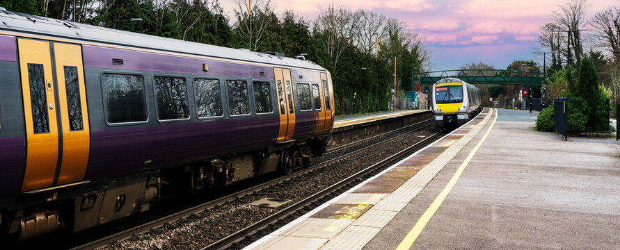 passenger commuter suburban railway train west midlands england uk