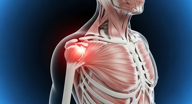 Shoulder pain, rotator cuff injury, skeletal system, skeleton anatomy, muscle pain