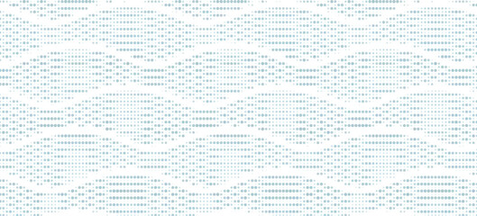 Obraz premium Multiple blue Halftone wave vector background, with upper white copy space