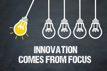 Fototapeta premium Innovation comes from focus 