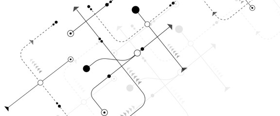 Vectors Abstract connecting lines and dots. Social networking, network connection and global communication technology background.