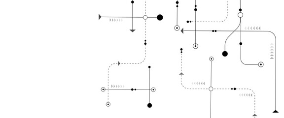 Vectors Abstract connecting lines and dots. Social networking, network connection and global communication technology background.