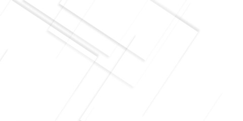 Abstract white background design with layers of textured white transparent material in triangle and squares shapes. White color technology concept geometric line vector white light grey background.	
