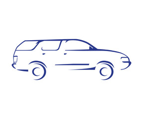 Illustration of SUV sport utility vehicle icon design