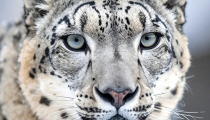 Obraz premium Close-up of a snow leopard's face