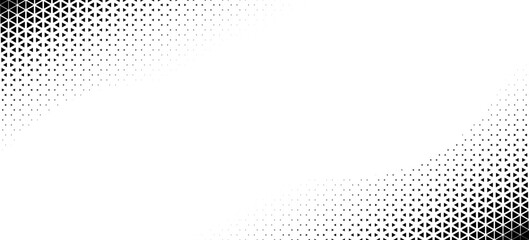 Triangular geometric pattern. Black white triangle background .