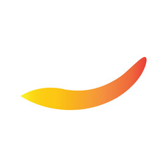 Swoosh Gradient Curve – 2D Sacred Symbol of Yellow-Red Motion and Devotional Descent