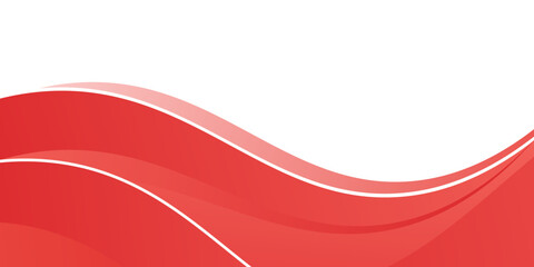 Vector red line background curve element with white space for text and message design, overlapping layers, vector illustration