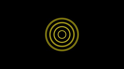 A striking black spiral galaxy symbol forms a round target design for a concept logo vector illustration
