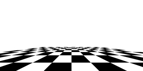 Black and white chess pattern. Checkerboard seamless vector illustration. Abstract checkered checkerboard for game. Grid geometric square shape. Race flag. Retro mosaic floor.