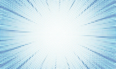Comic abstract blue background - Comic Syle with blue halftone circle background