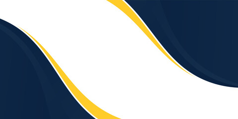 blue and yellow wavy shape background. suitable for business poster design, corporate banner, presentation, flyer, social media post.