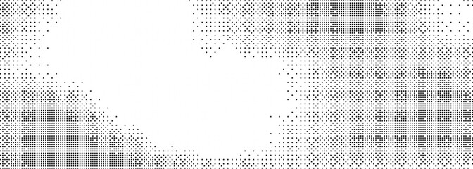 Abstract halftone gradient background with pixelated bitmap texture. Retro digital pattern for cyber, tech, poster, modern design. 8-bit video game style