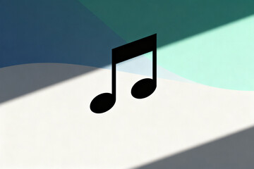 Musical notes on abstract background