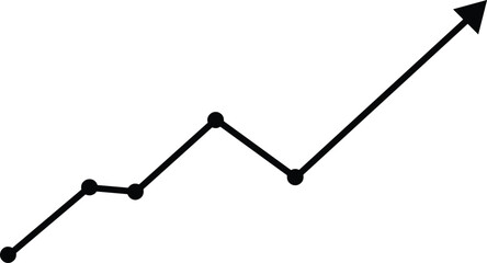 Vector candlestick chart with smooth trend line, stock market analysis, financial data visualization