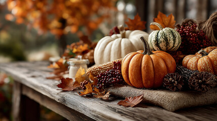 The symbol of THANK GIVING concepts isolate on white backgrounds. Copy space for text. Generative AI Illustrations.