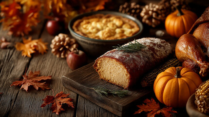 The symbol of THANK GIVING concepts isolate on white backgrounds. Copy space for text. Generative AI Illustrations.