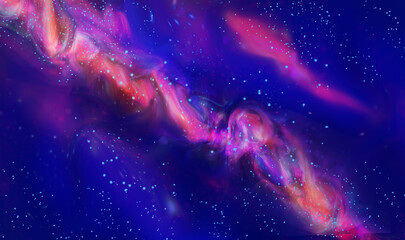 Dark night colors nebula in space background. Colorful light milky way Nebula in Space. © Background.cc