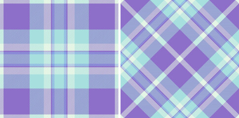 Fototapeta premium Plaid textile seamless of texture vector background with a check fabric pattern tartan. Set in gradient colors. New years eve fashion trends.