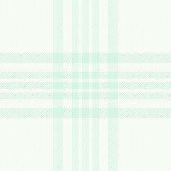 Neat vector textile background, warm tartan pattern check. Horizon seamless texture plaid fabric in honey dew and white colors.