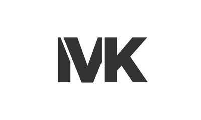 IVK logo design template with strong and modern bold text. Initial based vector logotype featuring simple and minimal typography. Trendy company identity.