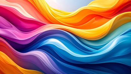 Colorful Abstract Waves - A Vibrant and Dynamic Background.