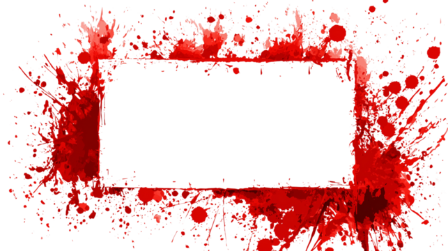 Bloody rectangle frame