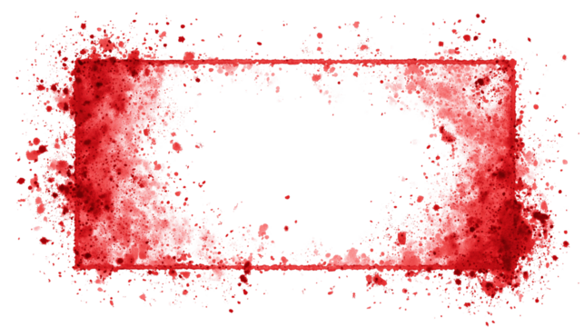 Bloody rectangular label