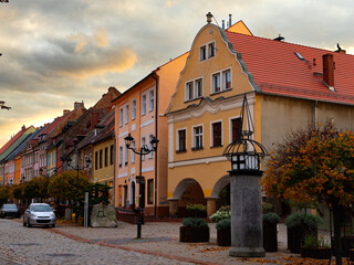 2024-10-28; ancient streets of a beautiful city Kowary. Poland