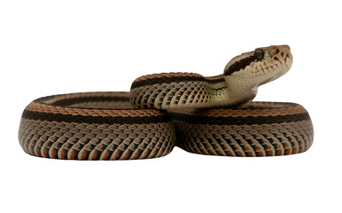 Fototapeta premium A venomous snake isolated on transparent background.