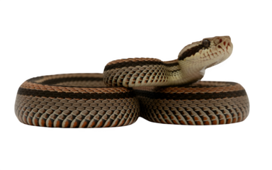 A venomous snake isolated on transparent background.