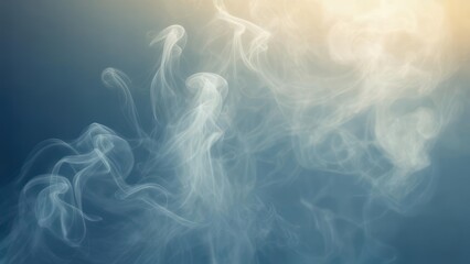 Ethereal Smoke Plumes Against a Softly Lit Background.