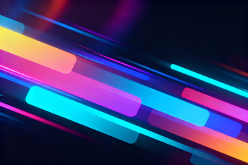 Colorful abstract light streaks