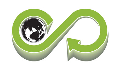 Circular economy icon for vector