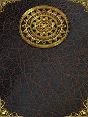 Premium Gold-Bordered Leather Texture, Exclusive Background Full of Rich Tone, Soft Light, and Classic Feel