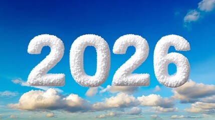 The year is 2026 and it is a cloudy day. The sky is blue and the clouds are white