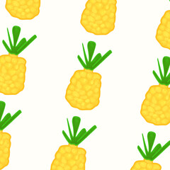 set of pineapple isolated seamless