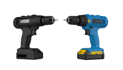  Professional 3D Drill Machine Collection Duo isolated on transparent background