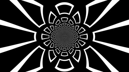 Elegant vintage black and white floral mandala pattern vector illustration