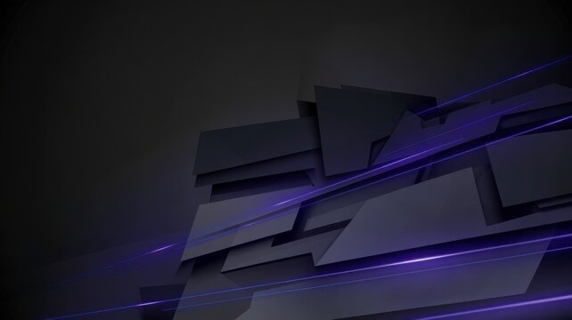 Abstract futuristic architectural elements with subtle purple and blue neon lighting effects deep space vibe illustration